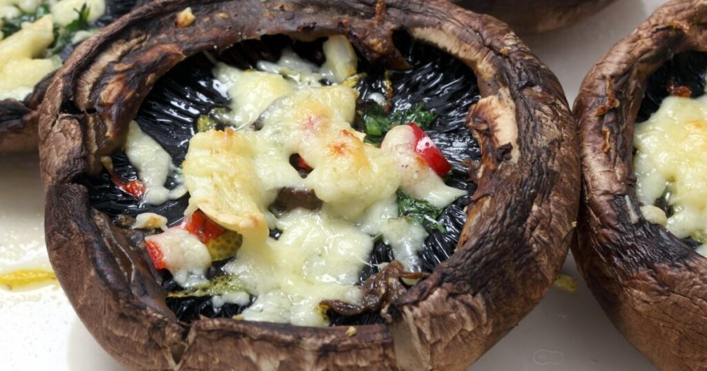 baked portabella mushrooms with cheese