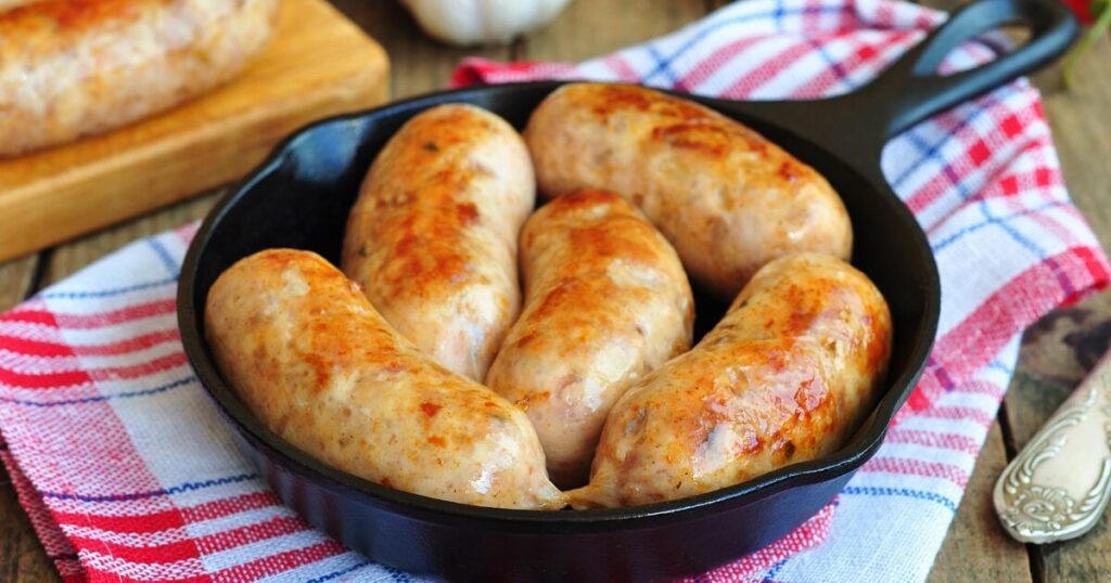 cooked chicken sausages