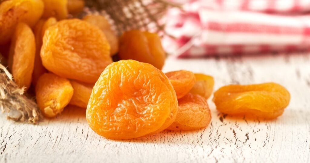 dried apricots close-up