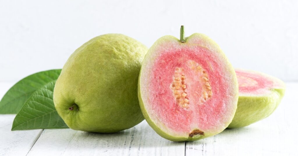 whole ripe guava fruits