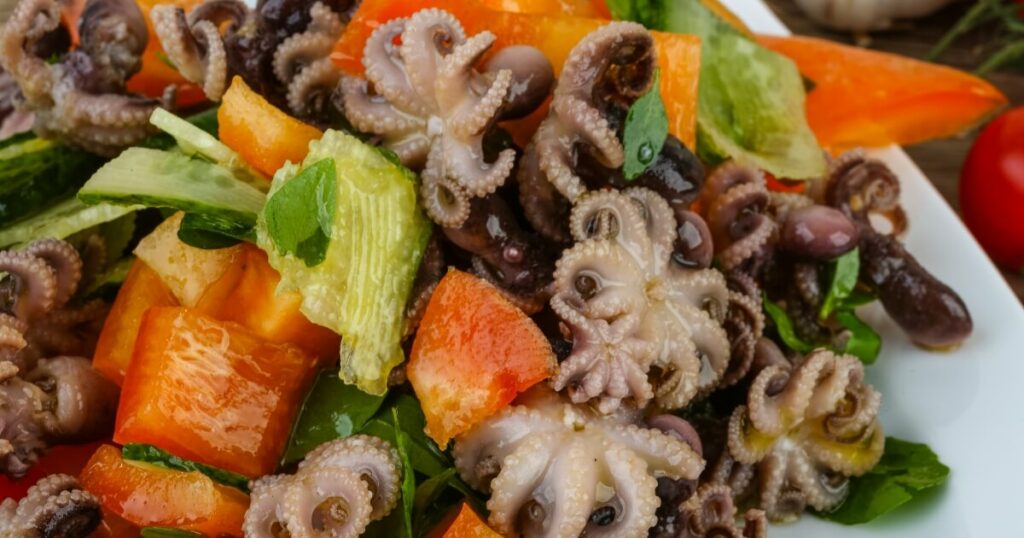 baby octopus salad