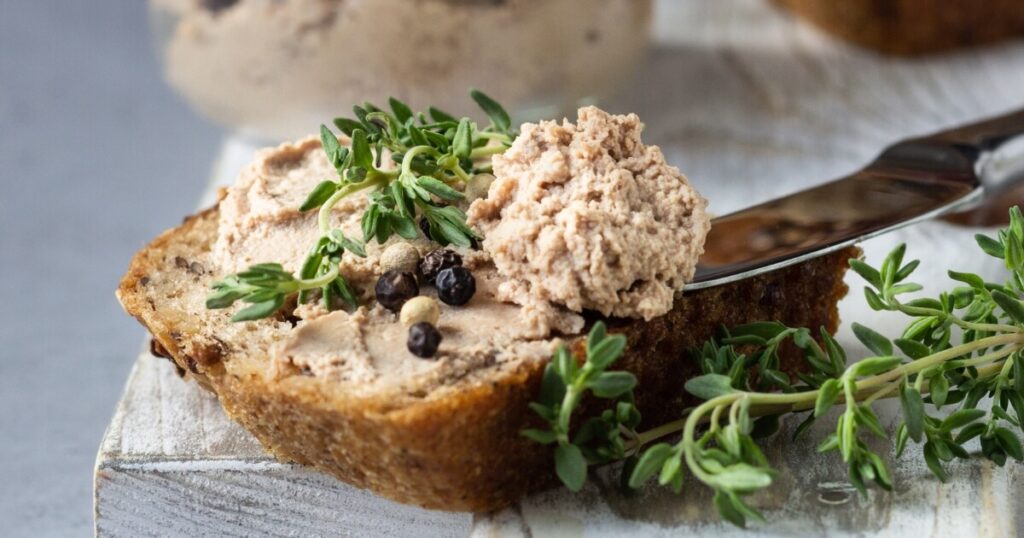 beef liver pate on bread