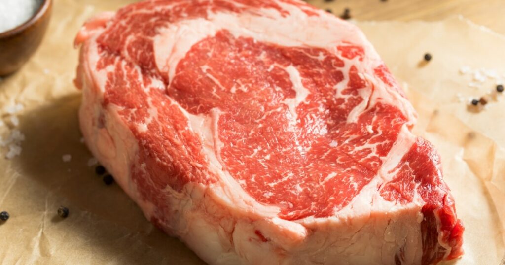 raw grass-fed beef steak