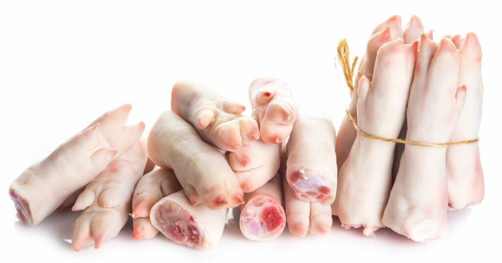 raw pigs feet