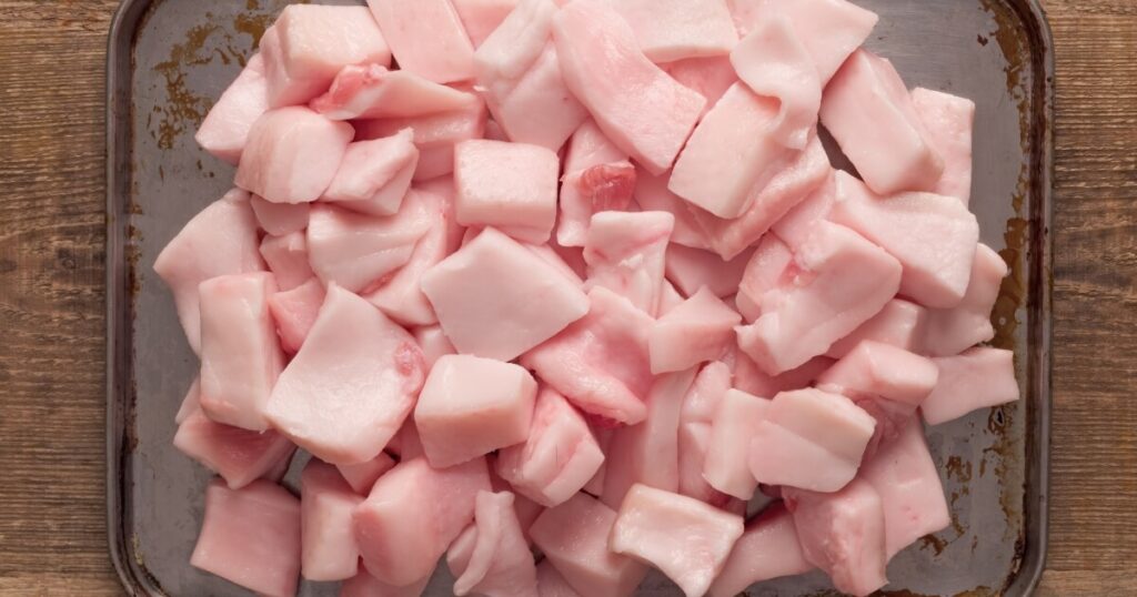 raw pork fat for rinds