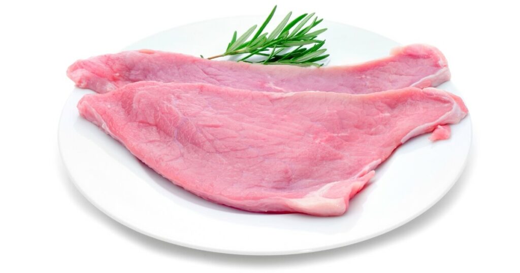 raw slices of veal