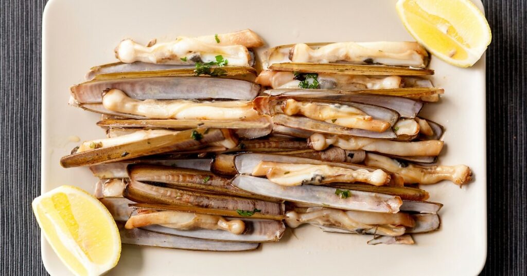 razor clams cooked perfectly