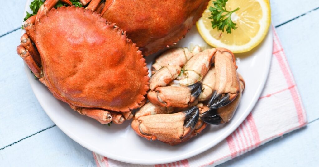 stone crab claws and whole crab