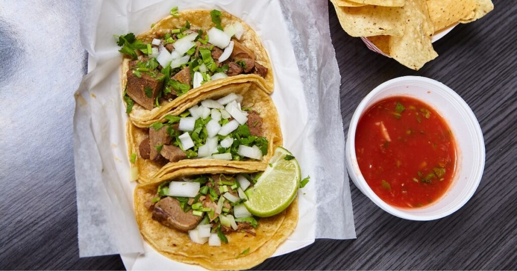 tacos with beef tongue